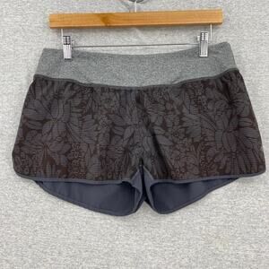 MPG Running Shorts Womens Medium Gray Running Floral Gym Yoga Activewear